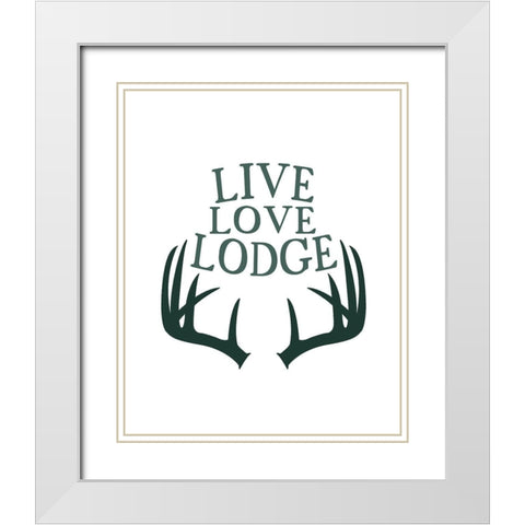 Woodland Retreat 5 White Modern Wood Framed Art Print with Double Matting by Kimberly, Allen