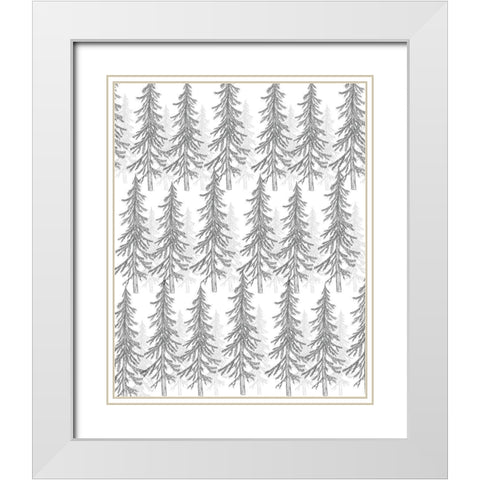 Woodland Retreat 6 White Modern Wood Framed Art Print with Double Matting by Kimberly, Allen