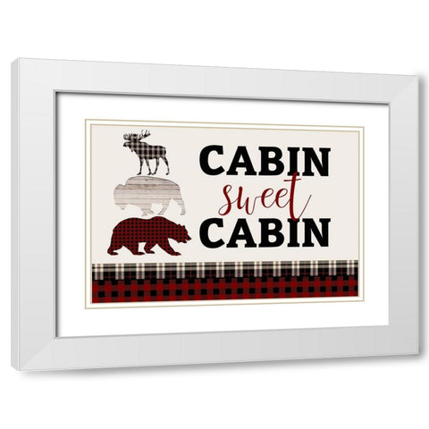 Sweet Cabin 7 White Modern Wood Framed Art Print with Double Matting by Kimberly, Allen