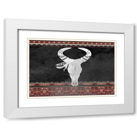 Southwest Red White Modern Wood Framed Art Print with Double Matting by Kimberly, Allen