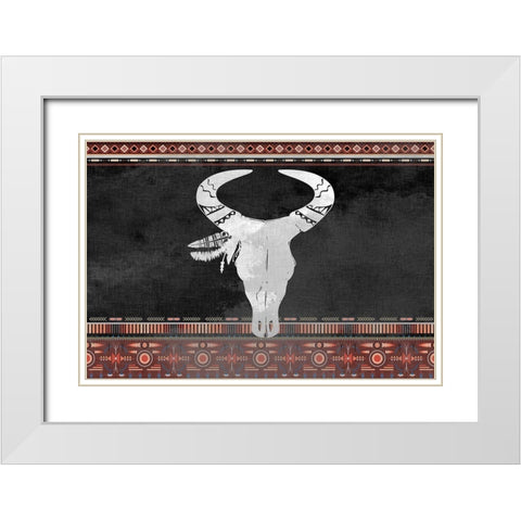 Southwest Red White Modern Wood Framed Art Print with Double Matting by Kimberly, Allen