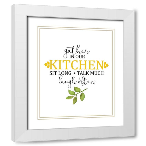 Fresh Lemons 3 White Modern Wood Framed Art Print with Double Matting by Kimberly, Allen