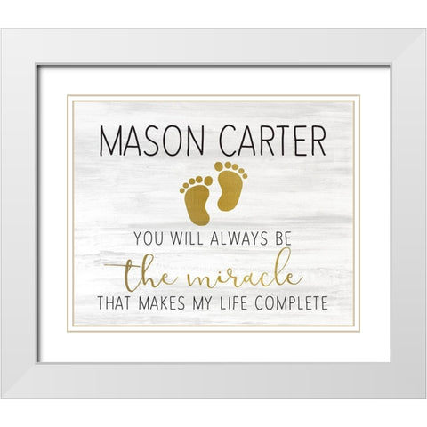 Be The Miracle White Modern Wood Framed Art Print with Double Matting by Kimberly, Allen