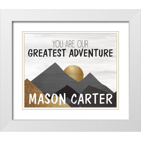 You Are Boy White Modern Wood Framed Art Print with Double Matting by Kimberly, Allen
