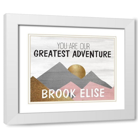 You Are Girl White Modern Wood Framed Art Print with Double Matting by Kimberly, Allen