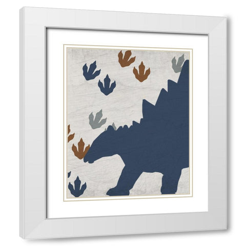 Rawr Tracks 2  v2 White Modern Wood Framed Art Print with Double Matting by Kimberly, Allen