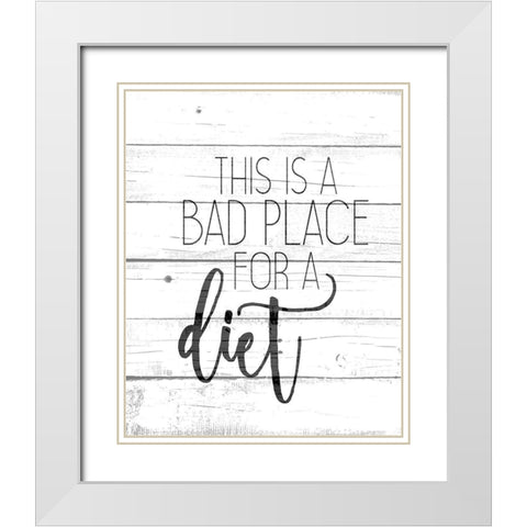 Diet White Modern Wood Framed Art Print with Double Matting by Kimberly, Allen