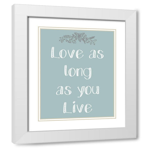 Laugh As Much 2 White Modern Wood Framed Art Print with Double Matting by Kimberly, Allen