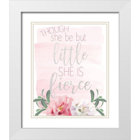 She is Fierce White Modern Wood Framed Art Print with Double Matting by Kimberly, Allen
