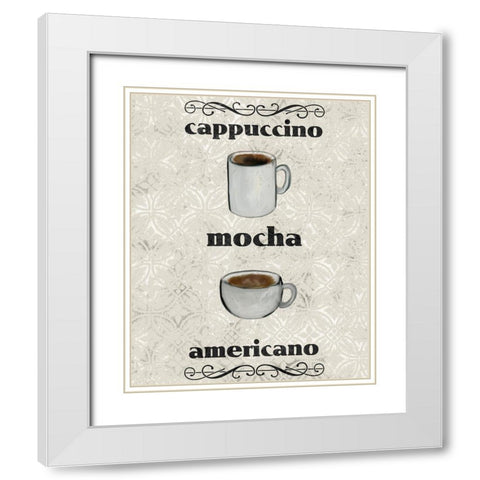 Coffee Life 3 White Modern Wood Framed Art Print with Double Matting by Kimberly, Allen
