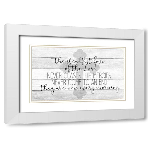 Steadfast Love White Modern Wood Framed Art Print with Double Matting by Kimberly, Allen