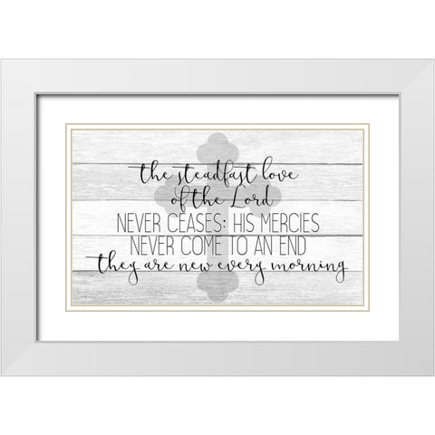 Steadfast Love White Modern Wood Framed Art Print with Double Matting by Kimberly, Allen