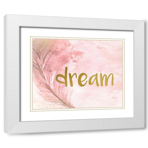 Dream Feather White Modern Wood Framed Art Print with Double Matting by Allen, Kimberly