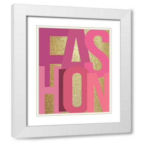 Fashion Pink White Modern Wood Framed Art Print with Double Matting by Kimberly, Allen