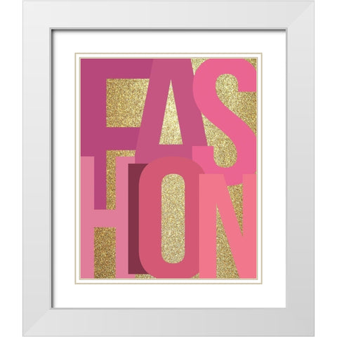 Fashion Pink White Modern Wood Framed Art Print with Double Matting by Kimberly, Allen