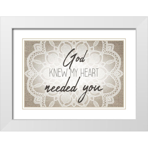 God Knew White Modern Wood Framed Art Print with Double Matting by Allen, Kimberly
