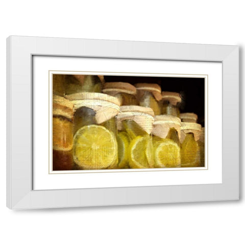 Lemon Time White Modern Wood Framed Art Print with Double Matting by Allen, Kimberly