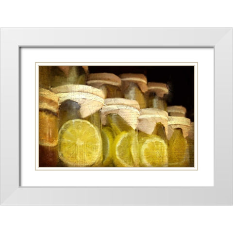 Lemon Time White Modern Wood Framed Art Print with Double Matting by Allen, Kimberly