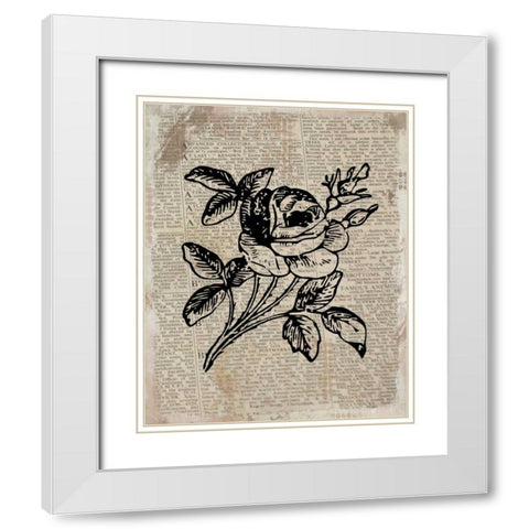 Floral On Print 2 White Modern Wood Framed Art Print with Double Matting by Allen, Kimberly