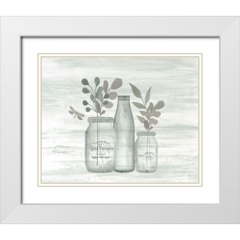 Wildflower Hope 1 White Modern Wood Framed Art Print with Double Matting by Kimberly, Allen