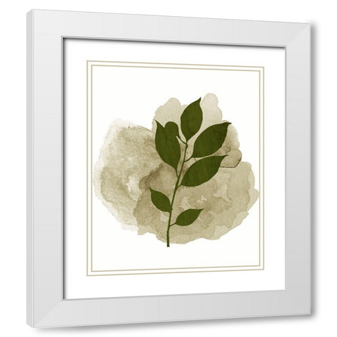 Botanical Branch 2 White Modern Wood Framed Art Print with Double Matting by Kimberly, Allen
