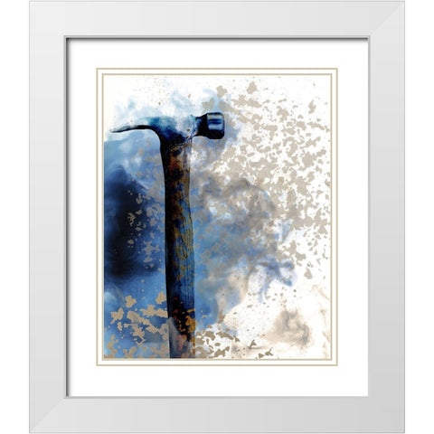 Smoke Tools 1 White Modern Wood Framed Art Print with Double Matting by Kimberly, Allen