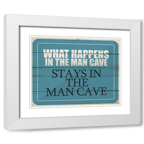 What Happens White Modern Wood Framed Art Print with Double Matting by Kimberly, Allen