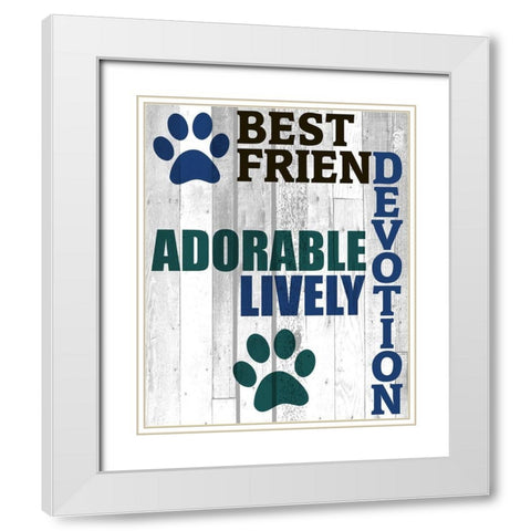 Pets Are 2 White Modern Wood Framed Art Print with Double Matting by Kimberly, Allen