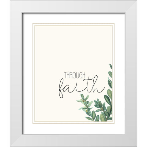 By Grace 2 White Modern Wood Framed Art Print with Double Matting by Kimberly, Allen