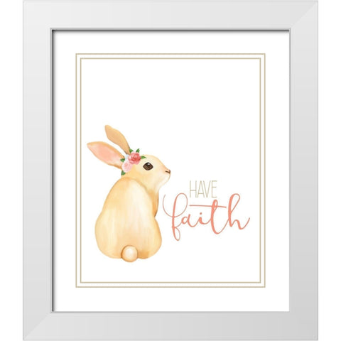 Have Faith White Modern Wood Framed Art Print with Double Matting by Kimberly, Allen