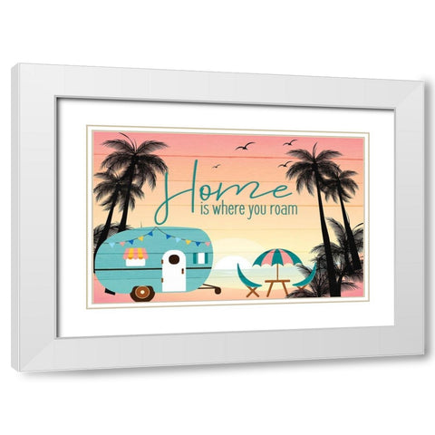 Roam A White Modern Wood Framed Art Print with Double Matting by Kimberly, Allen