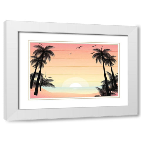 Roam B White Modern Wood Framed Art Print with Double Matting by Kimberly, Allen