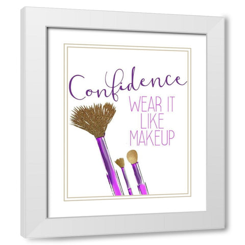 Confidence 1 White Modern Wood Framed Art Print with Double Matting by Allen, Kimberly