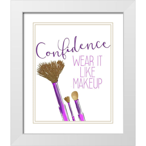 Confidence 1 White Modern Wood Framed Art Print with Double Matting by Allen, Kimberly