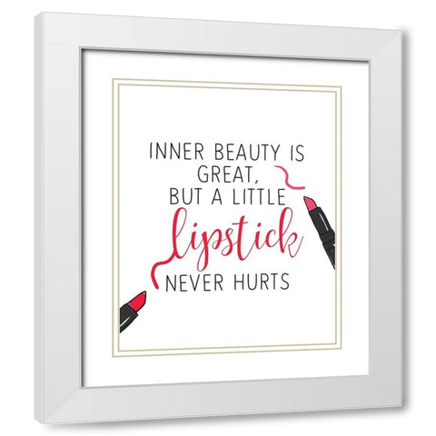 Inner Beauty 2 White Modern Wood Framed Art Print with Double Matting by Allen, Kimberly