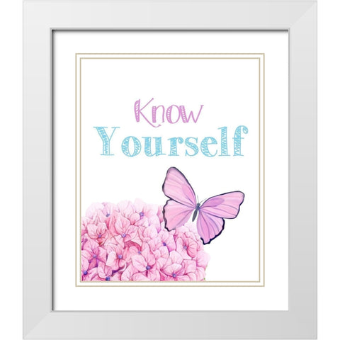 Know Yourself 1 White Modern Wood Framed Art Print with Double Matting by Allen, Kimberly