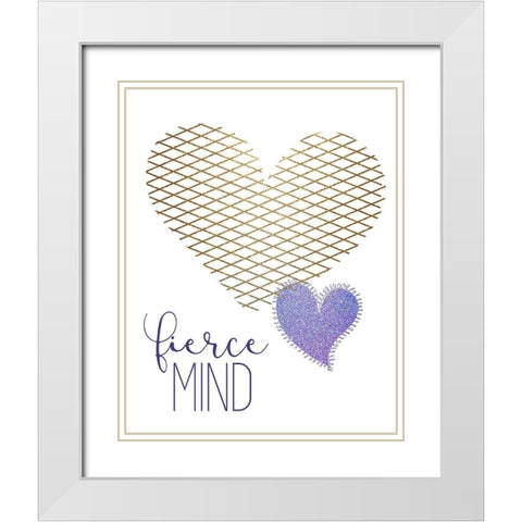 Kind Heart 2 White Modern Wood Framed Art Print with Double Matting by Allen, Kimberly