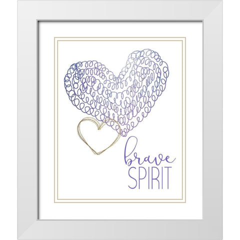 Kind Heart 3 White Modern Wood Framed Art Print with Double Matting by Allen, Kimberly