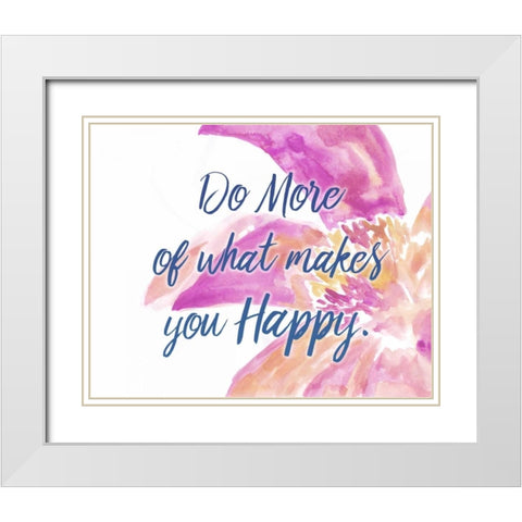 Do More White Modern Wood Framed Art Print with Double Matting by Allen, Kimberly