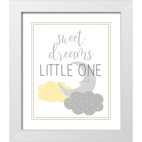 Little One 2 White Modern Wood Framed Art Print with Double Matting by Allen, Kimberly