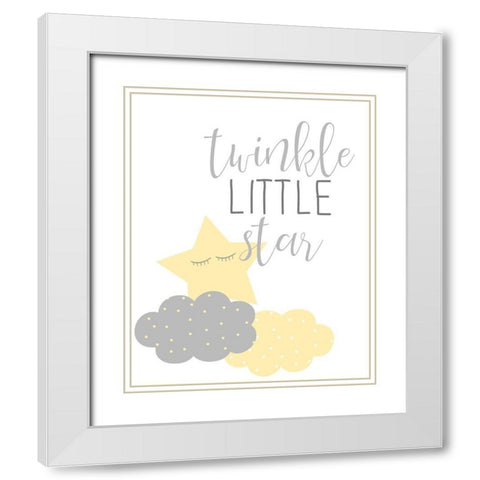 Little One 4 White Modern Wood Framed Art Print with Double Matting by Allen, Kimberly