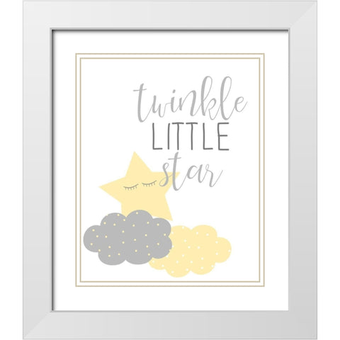 Little One 4 White Modern Wood Framed Art Print with Double Matting by Allen, Kimberly