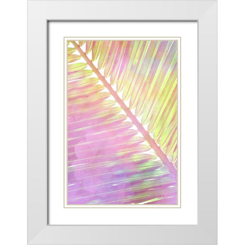 Tropical Palms 2 White Modern Wood Framed Art Print with Double Matting by Allen, Kimberly