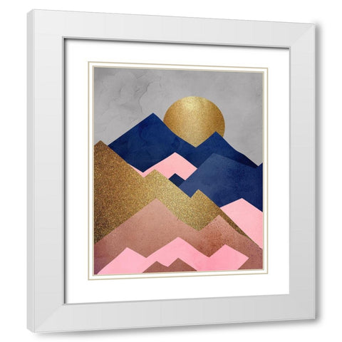 Mountain Range 1 White Modern Wood Framed Art Print with Double Matting by Allen, Kimberly