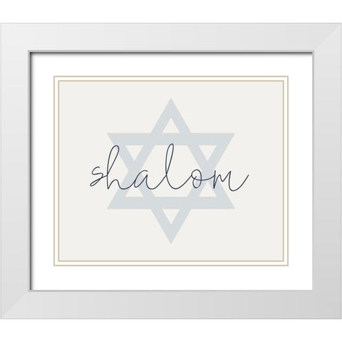 Shalom White Modern Wood Framed Art Print with Double Matting by Allen, Kimberly