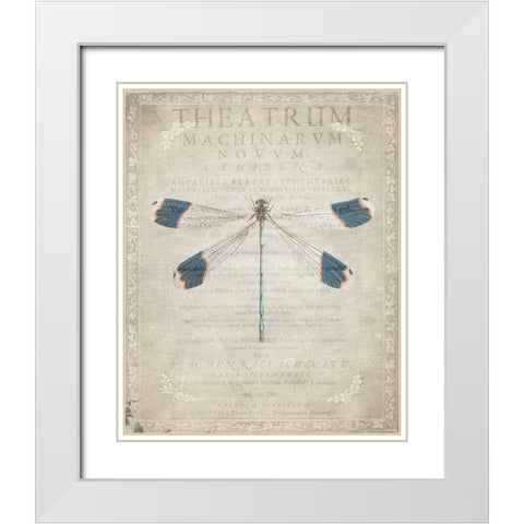 Dragonfly Book 1 White Modern Wood Framed Art Print with Double Matting by Allen, Kimberly