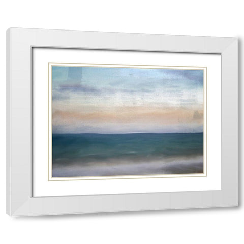 By The Sea White Modern Wood Framed Art Print with Double Matting by Allen, Kimberly