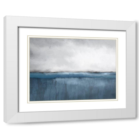 Into The Blue White Modern Wood Framed Art Print with Double Matting by Allen, Kimberly