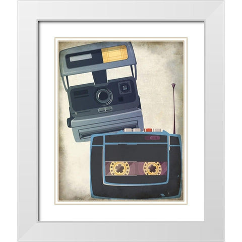 Retro 2 White Modern Wood Framed Art Print with Double Matting by Allen, Kimberly