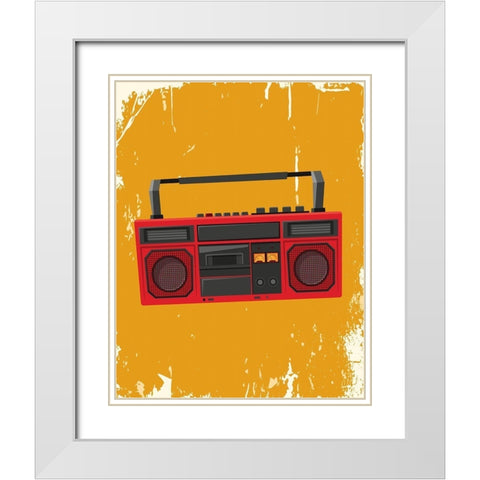 Tapes 1 White Modern Wood Framed Art Print with Double Matting by Allen, Kimberly